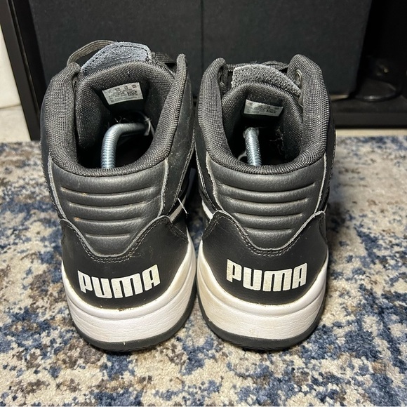 Puma Rebound Playoff Black & White High Top Lace-Up Sneakers Size 12 - Picture 7 of 10